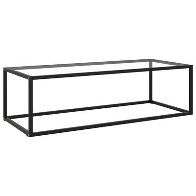 vidaXL Konferenčný stolík, čierny, tvrdené sklo 120x60x35 cm
