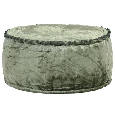 vidaXL Okrúhla taburetka zelená 40x20 cm zamatová