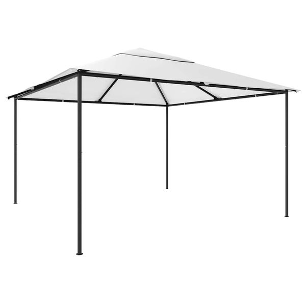 vidaXL Altánok 4x4x3 m, biely 180 g/m²