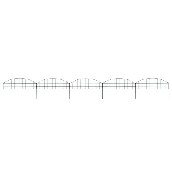 vidaXL Oblúkový záhradný plot 77,3x26 cm, zelený