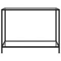 vidaXL Konzolový stolík, priehľadný 100x35x75 cm, tvrdené sklo