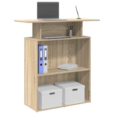 vidaXL Recepčný pult, dub sonoma, 100x40x104 cm, imitácia dreva