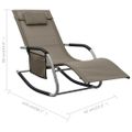 vidaXL Ležadlá 2 ks textilén sivohnedé-sivé