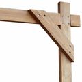 vidaXL Svadobný oblúk Svetlohnedá 225 x 95 x 226 cm Borovicový masív