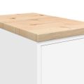 vidaXL Garážová skriňa biela 30x51x85 cm masívna borovica