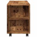 vidaXL TV skrinka kolieska staré drevo 102x34,5x43cm kompozitné drevo