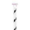 vidaXL Pletené lodné lano biele 4 mm x 100 m polyester