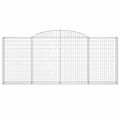 vidaXL Oblúkové gabionové koše 12 ks 300x30x120/140 cm pozink. železo
