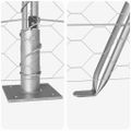 vidaXL Hexagonálne oplotenie s betónovým podstavcom 10 x 1,2 m