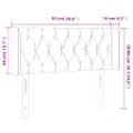 vidaXL Čelo postele s LED zelené 93x16x78/88 cm látka