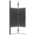 vidaXL Skladací sprchový kút ESG 100x140 cm čierny