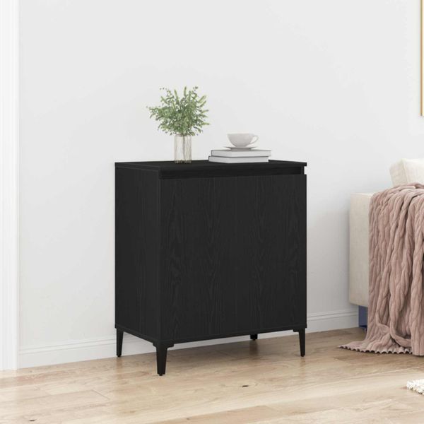 vidaXL Servírovacia skriňa Čierny dub 60 x 35 x 70 cm Kompozitné drevo