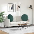 vidaXL Vankúše na sedenie 2 ks Zamat Tmavozelená Ø 80 x 29 cm