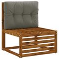 vidaXL Vankúš na paletu VIANEN 100% polyester Sivá 70 x 60 x 12 cm