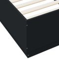 vidaXL Posteľný rám s LED svetlami čierny 90x200 cm kompozitné drevo