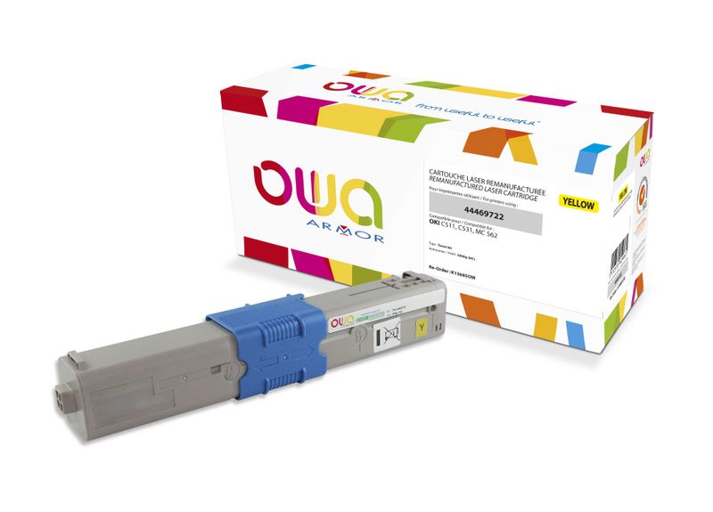 OWA Armor toner kompatibilný s OKI 44469722, 5000st, žltá/yellow