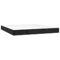 vidaXL Posteľný rám boxspring s matracom čierny 160x200 cm zamat