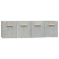 vidaXL Nástenné skrinky 2ks betónovosivé 60x36,5x35cm spracované drevo