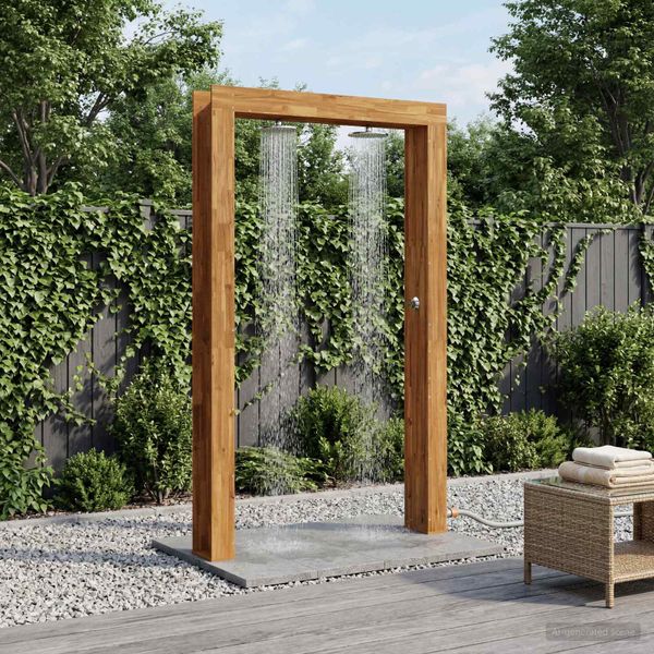 vidaXL Externá sprcha 226 cm Masívne akáciové drevo a nerezová oceľ