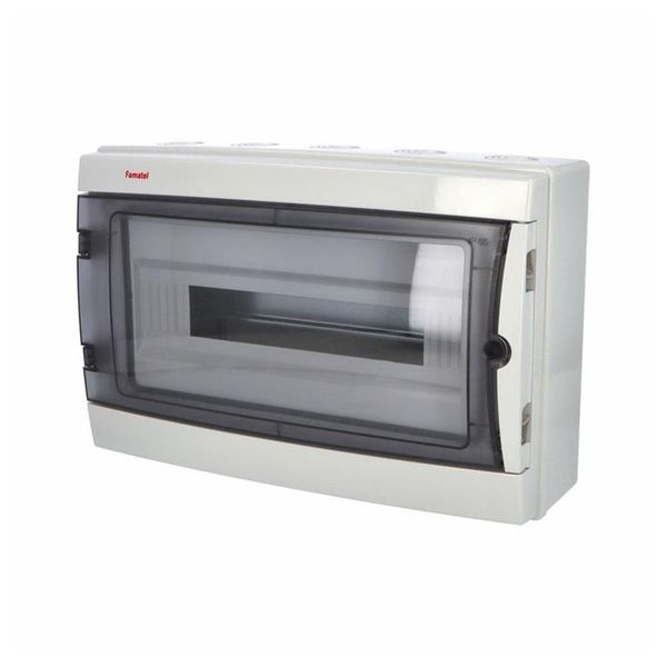 Rozvaděč Acqua 3918-TTB IP65, 18mod., na omítku, průhl. dveře, 286x431x141mm