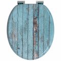 vidaXL Sedenie na toaletu s tichým zatváraním Modrá 44 x 38 cm