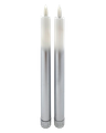 Dlhé LED sviece - bielo-strieborná, 2ks HOME DECOR HD-117