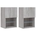 vidaXL TV skrinky s LED svetlami 2 ks sivé sonoma 40,5x30x60 cm