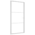 vidaXL Vnútorné dvere 102,5x201,5 cm biele ESG sklo a hliník