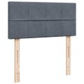 vidaXL Osmanský rám postele s matracom tmavosivá 90x200 cm zamat