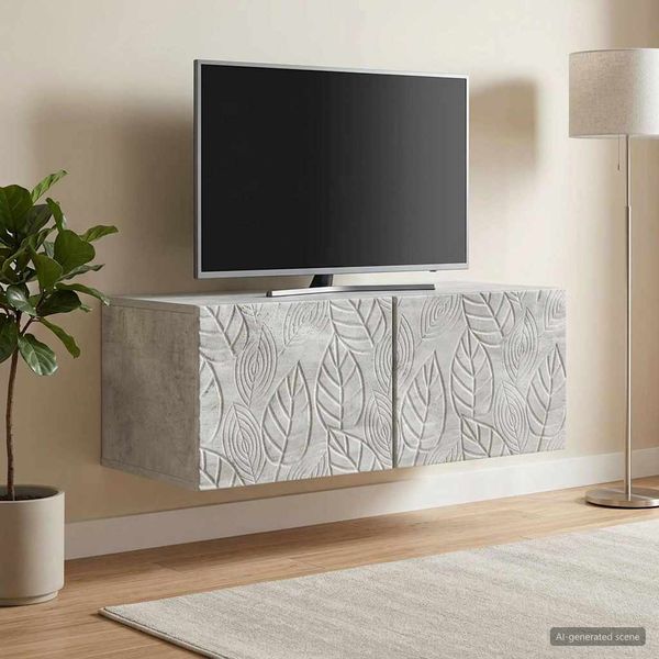 vidaXL Nástenná TV skrinka 78,5 x 31 cm Betónovo sivá Kompozitné drevo