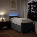 vidaXL Boxspring posteľ s matracom tmavosivá 90x200 cm látka