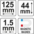 Šablóna na profily 125 mm magnetická