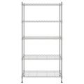 vidaXL Regál s 5 policami 90x35x180 cm chrómovaný 250 kg