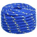 vidaXL Lodné lano modré 20 mm 50 m polypropylén