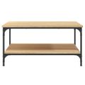 vidaXL Konferenčný stolík dub sonoma 80x80x40 cm kompozitné drevo