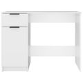 vidaXL Stôl biely 100x50x75 cm spracované drevo
