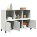 vidaXL Komoda biela 100,5x39x72 cm oceľ
