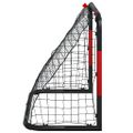 vidaXL Futbalová bránka so sieťou červeno-čierna 90x48x71 cm oceľ