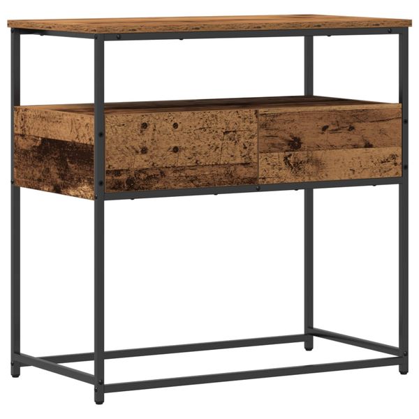 vidaXL Konzolový stôl Staré drevo 75 x 40 x 75 cm Kompozitné drevo