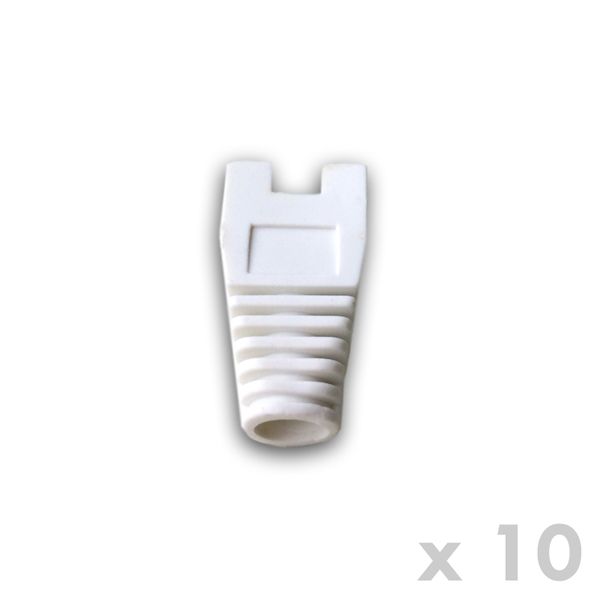 DATACOM Ochrana RJ45 s výrezom BIELA (10ks)