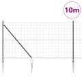 vidaXL Európsky plot s hrotmi 10 x 1,4 m PVC potiahnutá oceľ Sivá