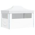 vidaXL Profesionálny skladací párty stan s 3 stenami biely 280x410x315 cm oceľový