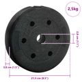 vidaXL 2-v-1 činkový set 40 kg Čierna a modrá Cement a železní piesok