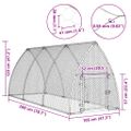 vidaXL Klietka pre kurčatá strieborná 300x105x120 cm pozinkovaná oceľ