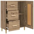 vidaXL Servírovacia skriňa Dub artisan 69,5 x 34 x 90 cm