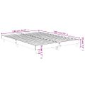 vidaXL Posteľný rám betónový sivý 135x190 cm kompozitné drevo