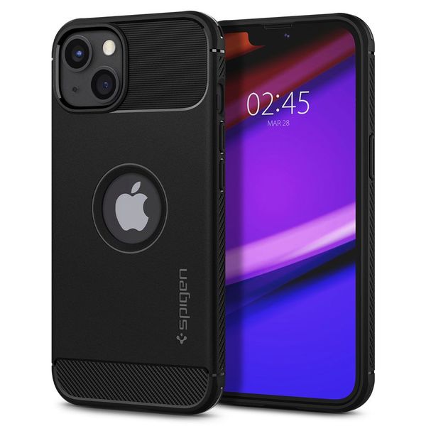 Puzdro Spigen Rugged Armor pre iPhone 13 matná čierna
