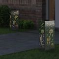 vidaXL Solárne LED svetlo na chodník 2 ks Teplá biela 18 x 18 x 50 cm