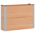 vidaXL Vyvýšený záhradný záhon Hnedá 100 x 30 x 72 cm WPC a hliník