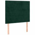 vidaXL Čelo postele s LED tmavozelené 90x5x118/128 cm zamat